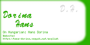 dorina hans business card